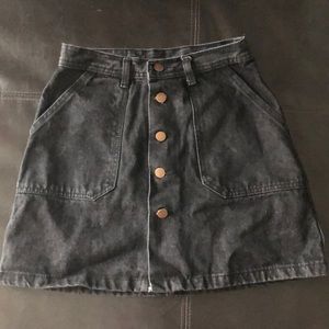 Black jean skirt